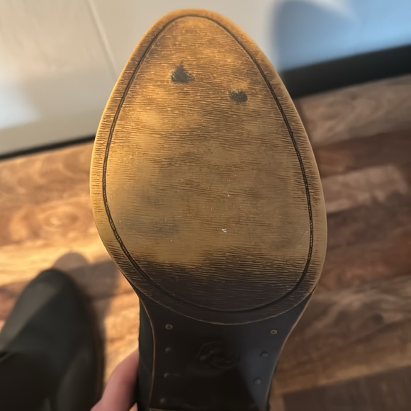 Lucky Brand Heeled Ankle Booties, Black, Leather, Barely Worn, Size 9 - Picture 11 of 11